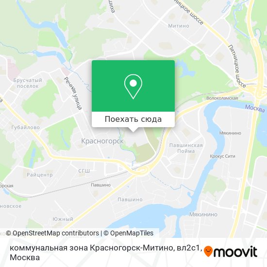 Карта коммунальная зона Красногорск-Митино, вл2с1
