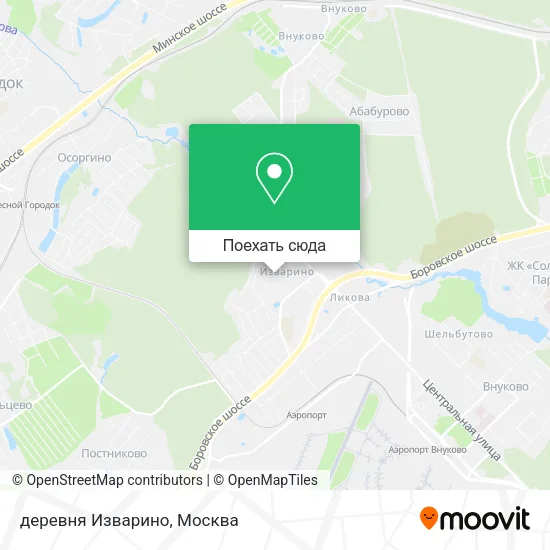Карта деревня Изварино