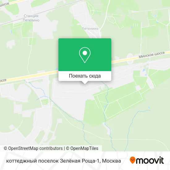 Карта коттеджный поселок Зелёная Роща-1