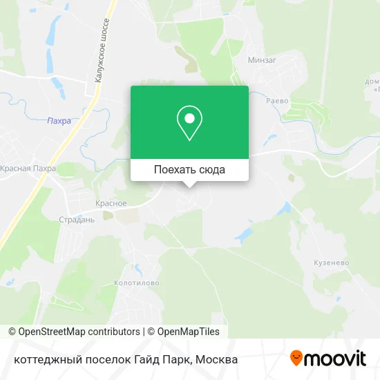 Карта коттеджный поселок Гайд Парк