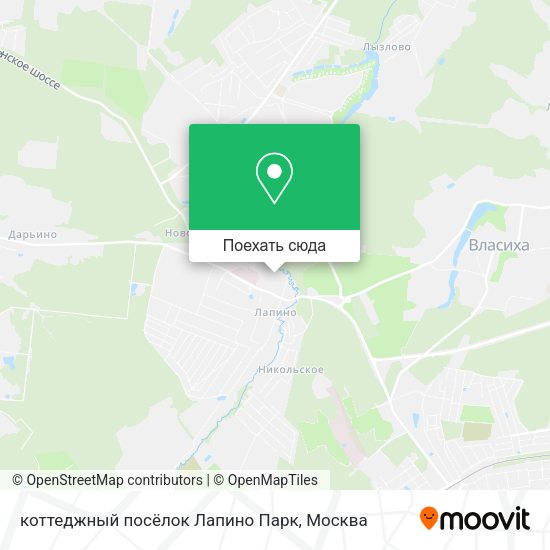 Карта коттеджный посёлок Лапино Парк