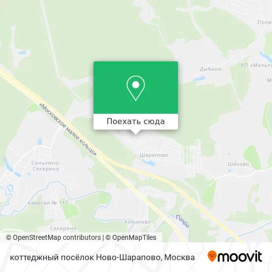 Карта коттеджный посёлок Ново-Шарапово