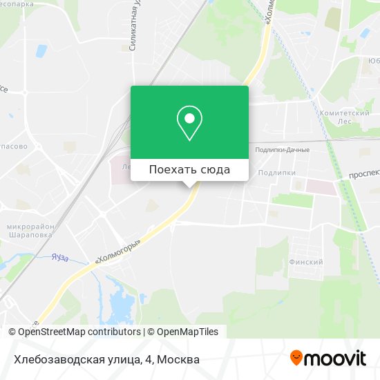 Карта Хлебозаводская улица, 4