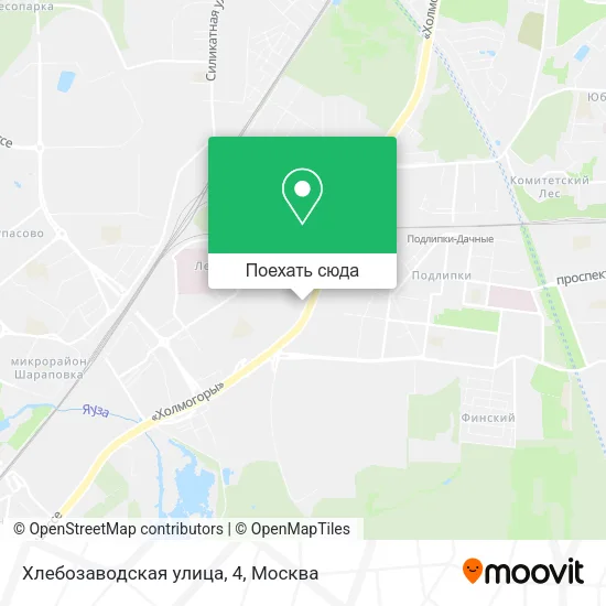 Карта Хлебозаводская улица, 4