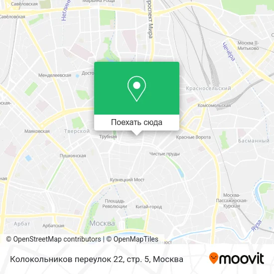 Карта Колокольников переулок 22, стр. 5