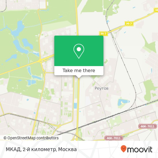Карта МКАД, 2-й километр