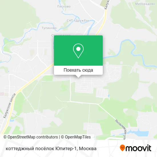 Карта коттеджный посёлок Юпитер-1