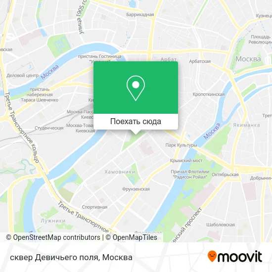 Карта сквер Девичьего поля