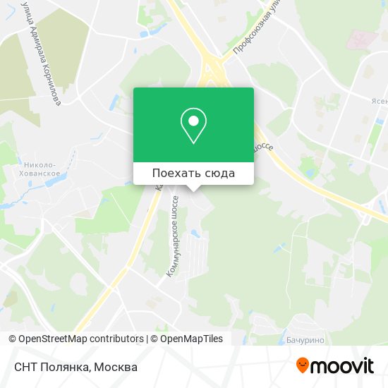 Карта СНТ Полянка