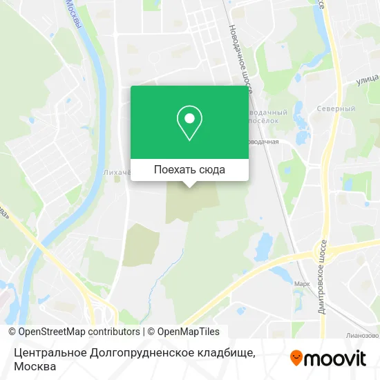Карта Центральное Долгопрудненское кладбище