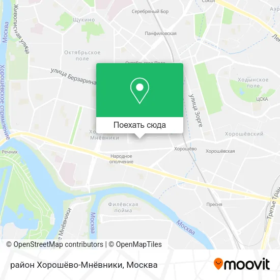 Карта район Хорошёво-Мнёвники