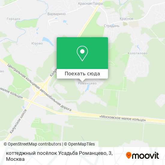 Карта коттеджный посёлок Усадьба Романцево, 3