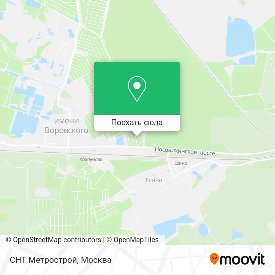 Карта СНТ Метрострой