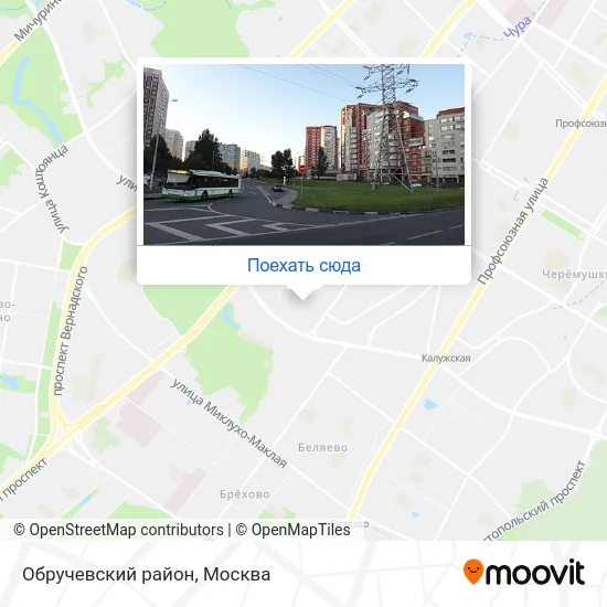 Карта Обручевский район