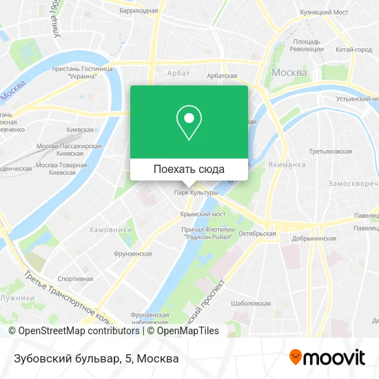 Карта Зубовский бульвар, 5