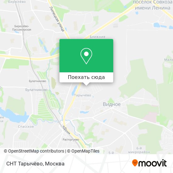 Карта СНТ Тарычёво