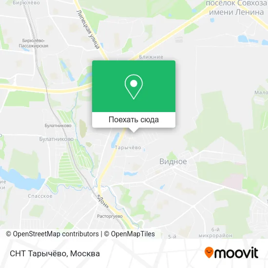 Карта СНТ Тарычёво