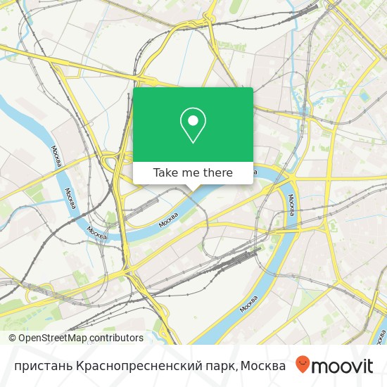 Карта пристань Краснопресненский парк