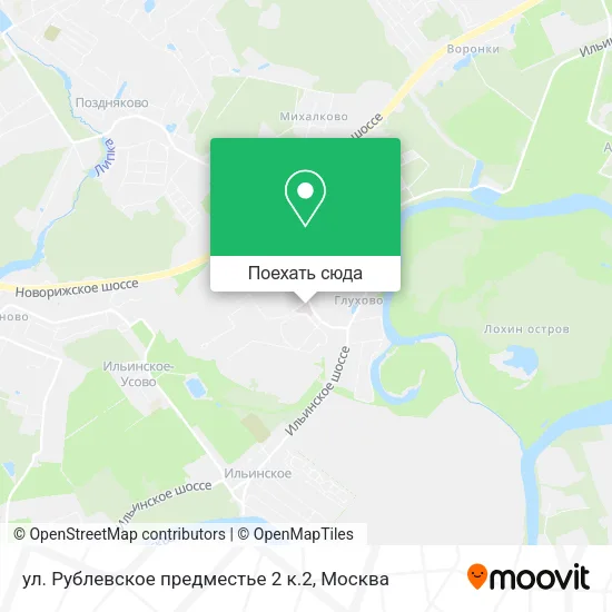 Карта ул. Рублевское предместье 2 к.2