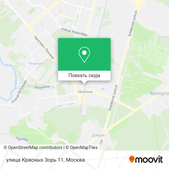 Карта улица Красных Зорь 11