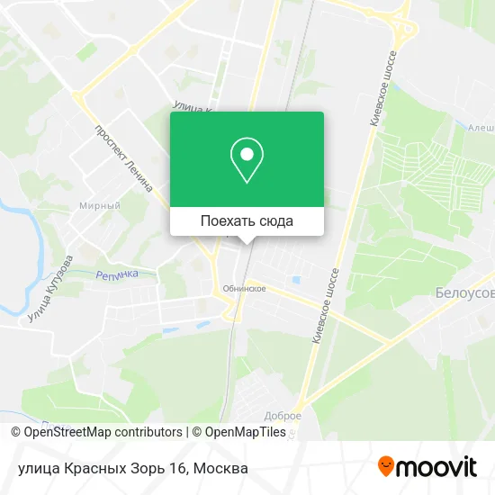 Карта улица Красных Зорь 16