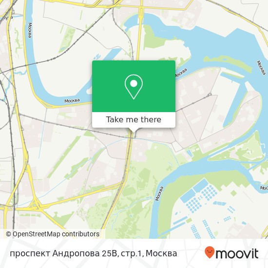 Карта проспект Андропова 25В, стр.1
