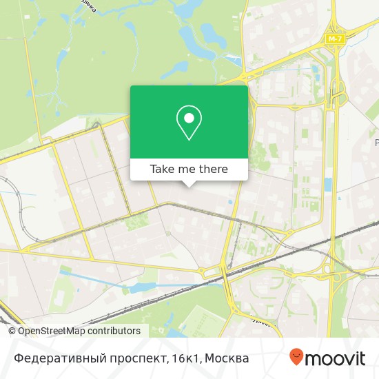 Карта Федеративный проспект, 16к1