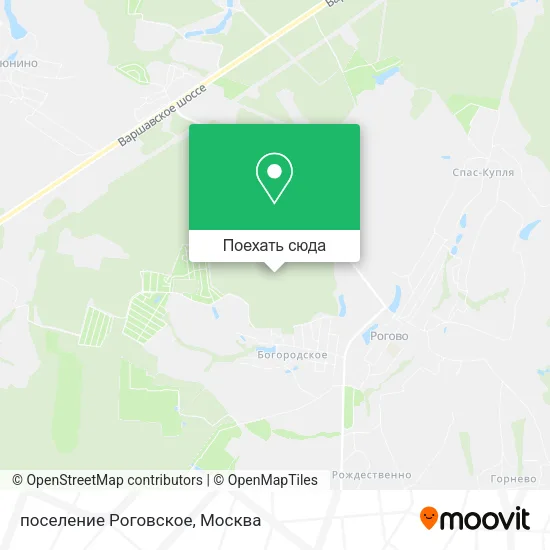 Карта поселение Роговское