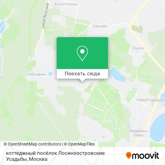 Карта коттеджный посёлок Лосиноостровские Усадьбы