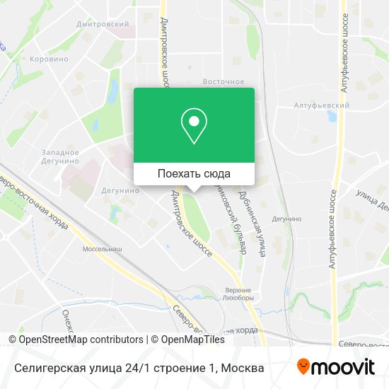 Карта Селигерская улица 24 / 1 строение 1