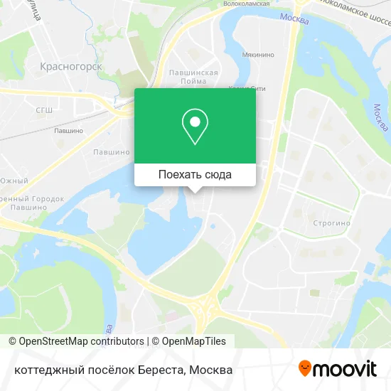 Карта коттеджный посёлок Береста