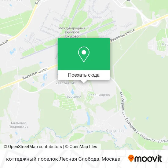 Карта коттеджный поселок Лесная Слобода
