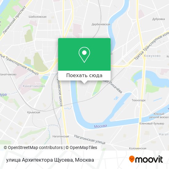 Карта улица Архитектора Щусева