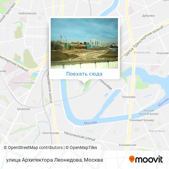 Карта улица Архитектора Леонидова