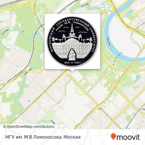 Карта МГУ им. М.В.Ломоносова