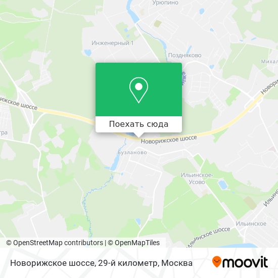 Карта Новорижское шоссе, 29-й километр