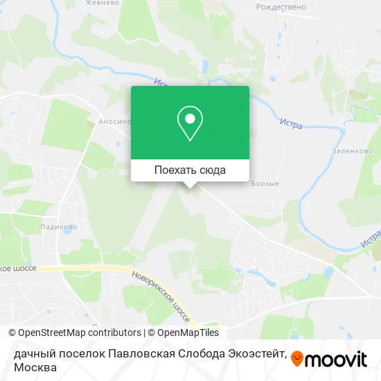 Карта дачный поселок Павловская Слобода Экоэстейт