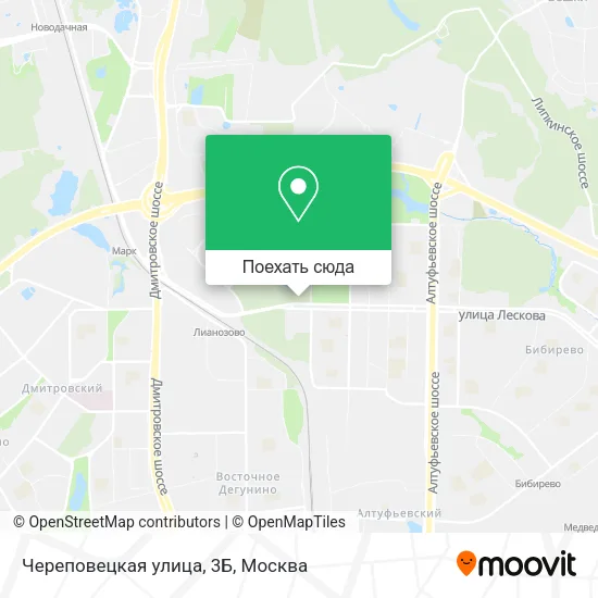 Карта Череповецкая улица, 3Б