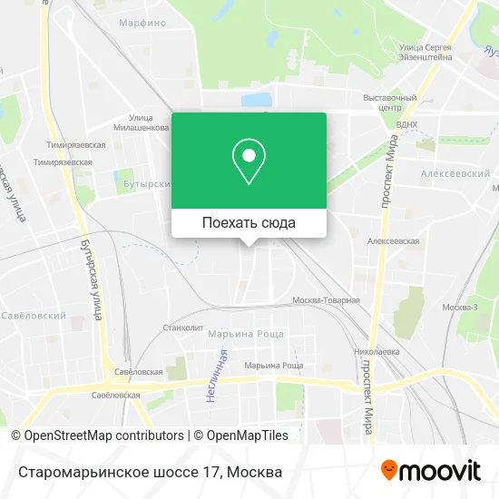 Карта Старомарьинское шоссе 17