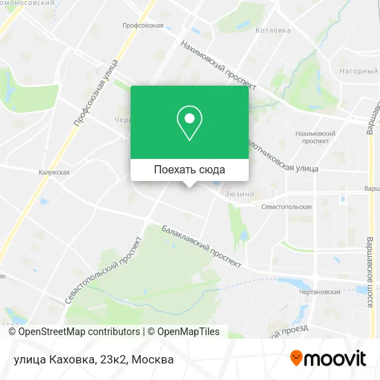 Карта улица Каховка, 23к2