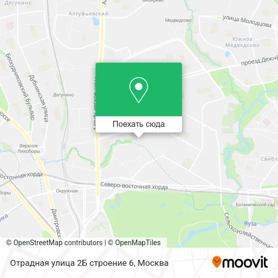 Карта Отрадная улица 2Б строение 6