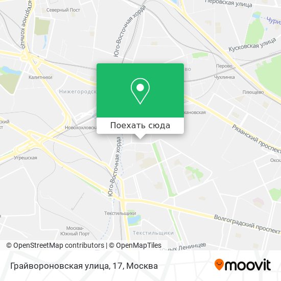 Карта Грайвороновская улица, 17
