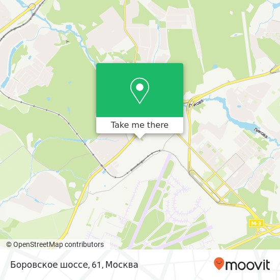 Карта Боровское шоссе, 61