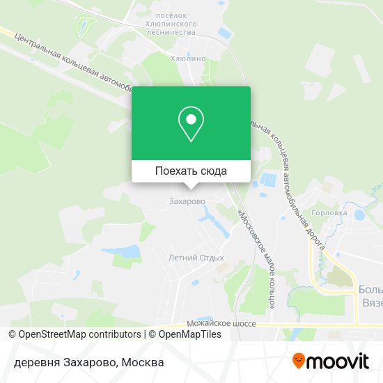 Карта деревня Захарово