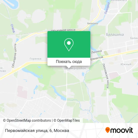 Карта Первомайская улица, 6