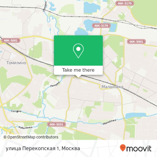 Карта улица Перекопская 1