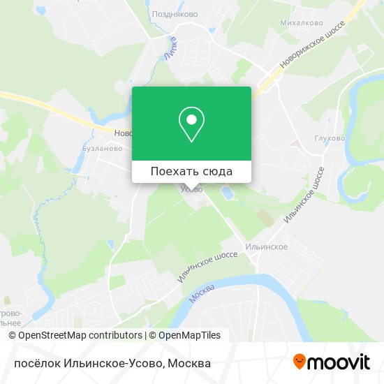 Карта посёлок Ильинское-Усово
