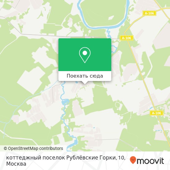 Карта коттеджный поселок Рублёвские Горки, 10