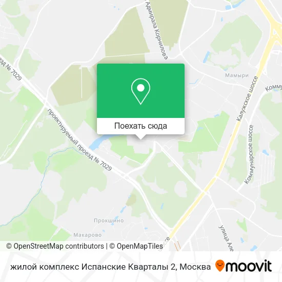 Карта жилой комплекс Испанские Кварталы 2