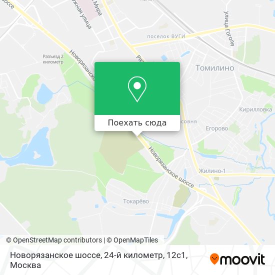 Карта Новорязанское шоссе, 24-й километр, 12с1